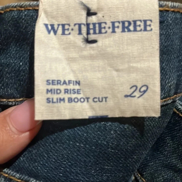 Free People Serafin Mid Rise Slim Boot Cut Jeans - Picture 2 of 5